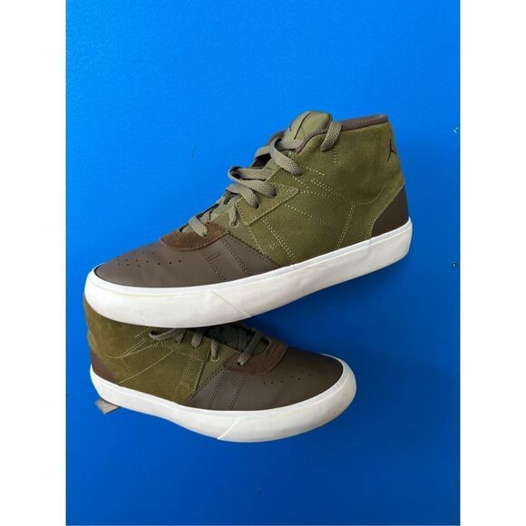 Nike Air Jordan Mid Pilgrims In Light Olive And White Colorway DA 8026-331 size1 - Picture 3 of 9